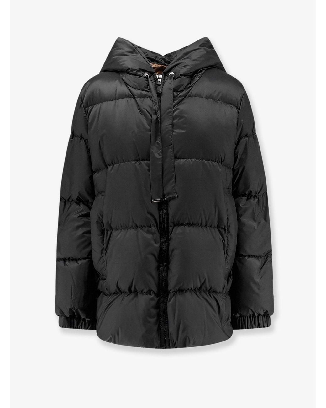 Max Mara Black Seia The Cube Hooded Down Jacket