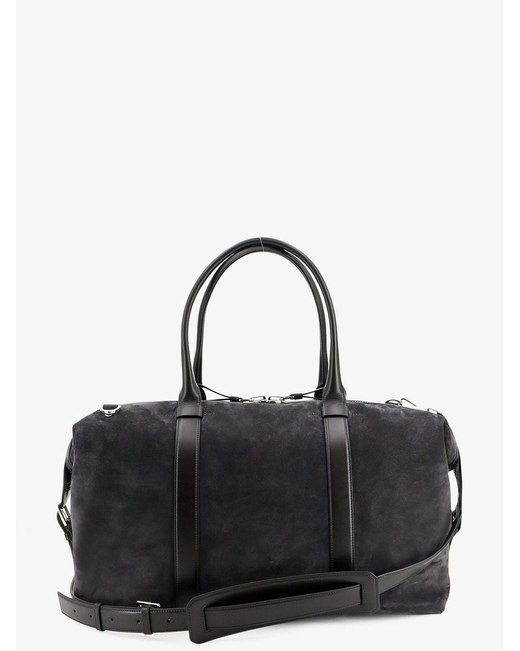Tom Ford Black Buckley Holdall Suede Travel Bag for men