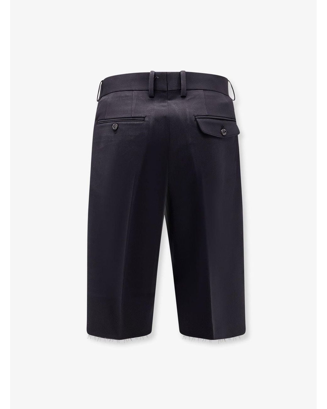 TONYWACK Blue Wool Blend Bermuda Shorts With Frontale Pinces for men