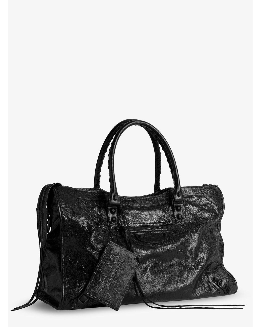 Balenciaga Black Le City Bag L Leather Handbag for men