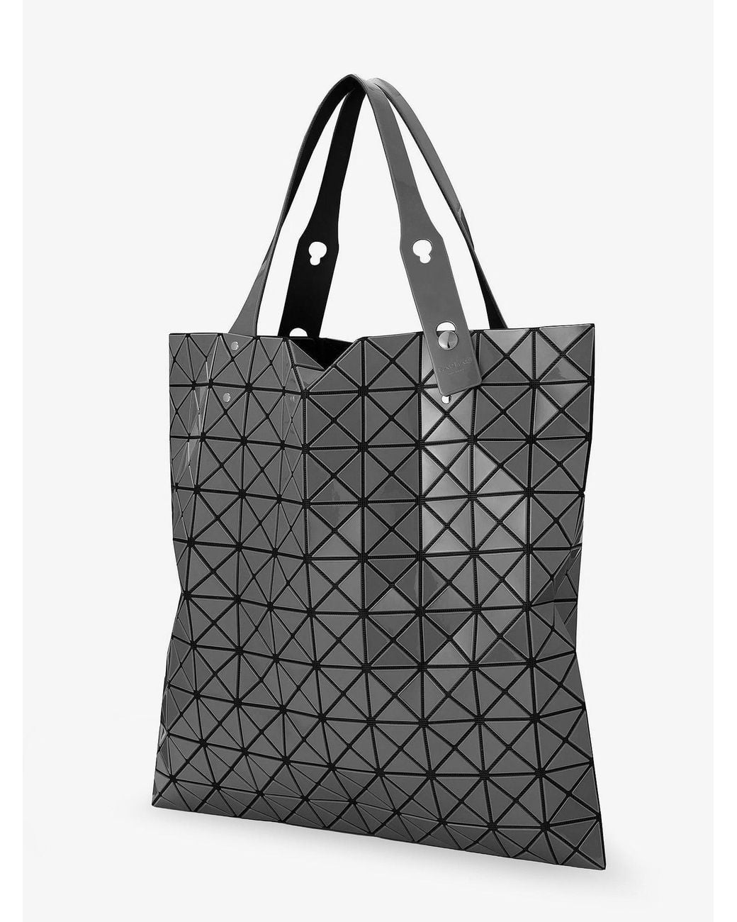 Issey Miyake Black Prism Gloss Shoulder Bag With Triangular Pattern