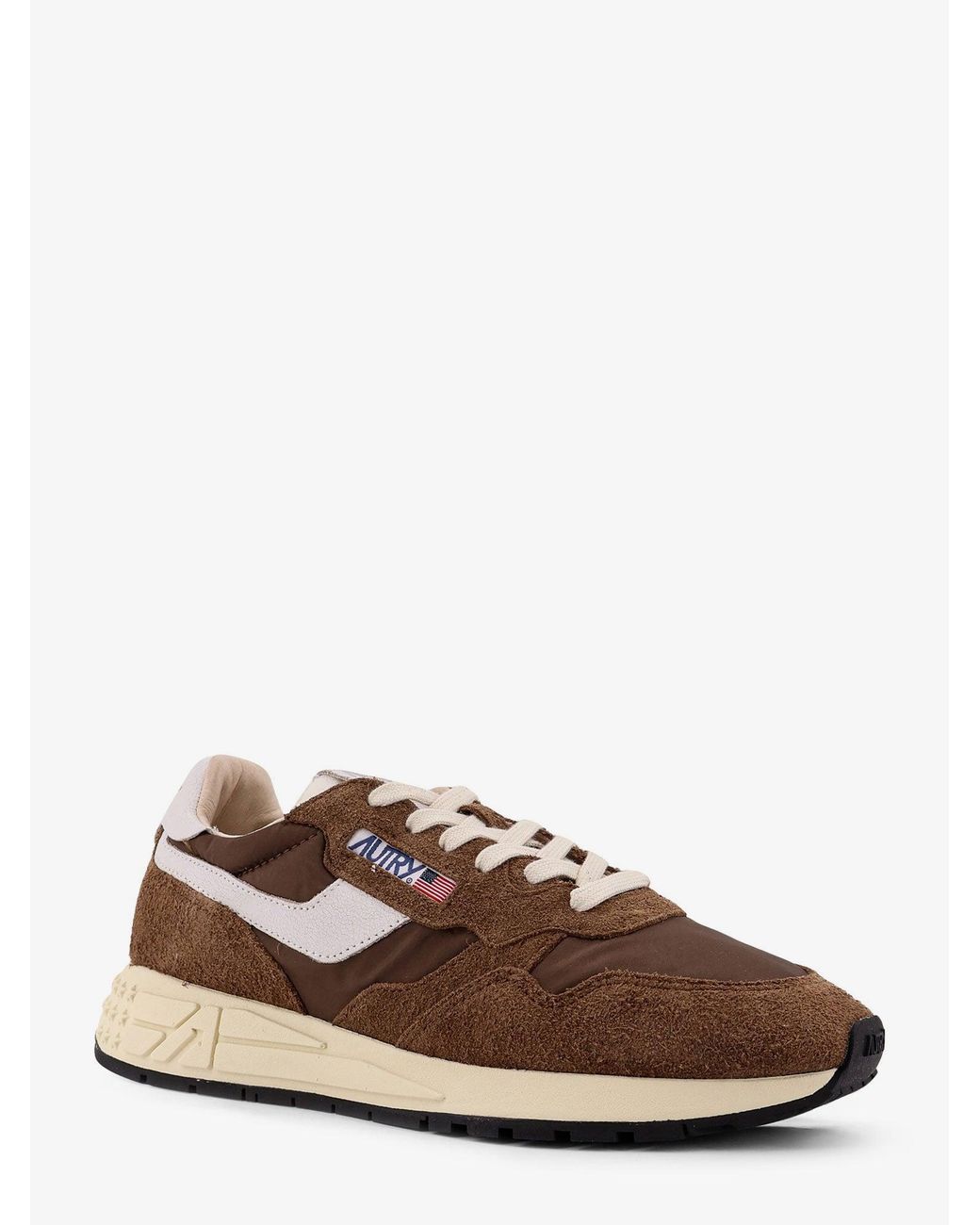 Autry Brown Reelwind Low Suede Sneakers for men