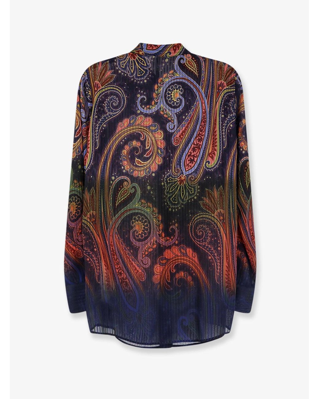 Etro Blue Shirt With Paisley Print