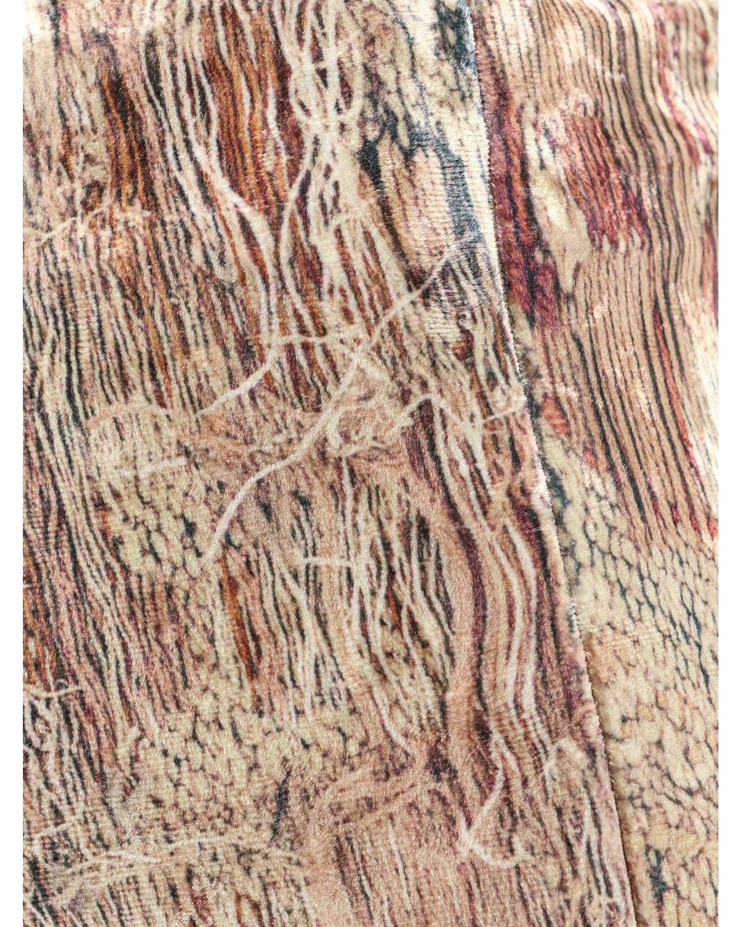 Pierre Louis Mascia Natural Ranat Printed Chenille Midi Skirt