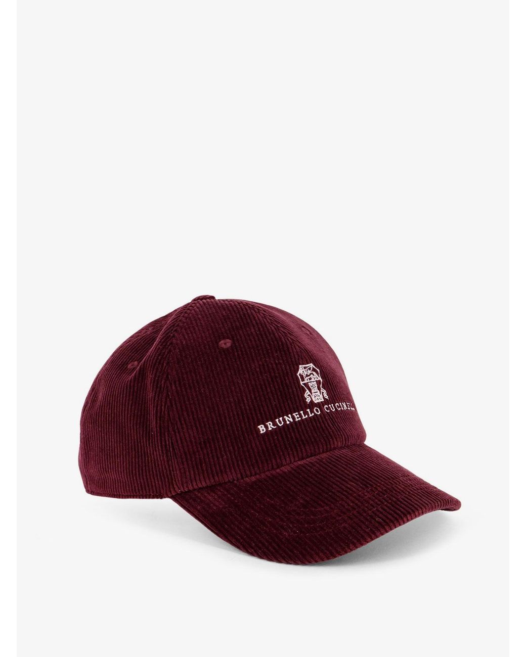 Brunello Cucinelli Corduroy Hat With Embroidered Logo for men