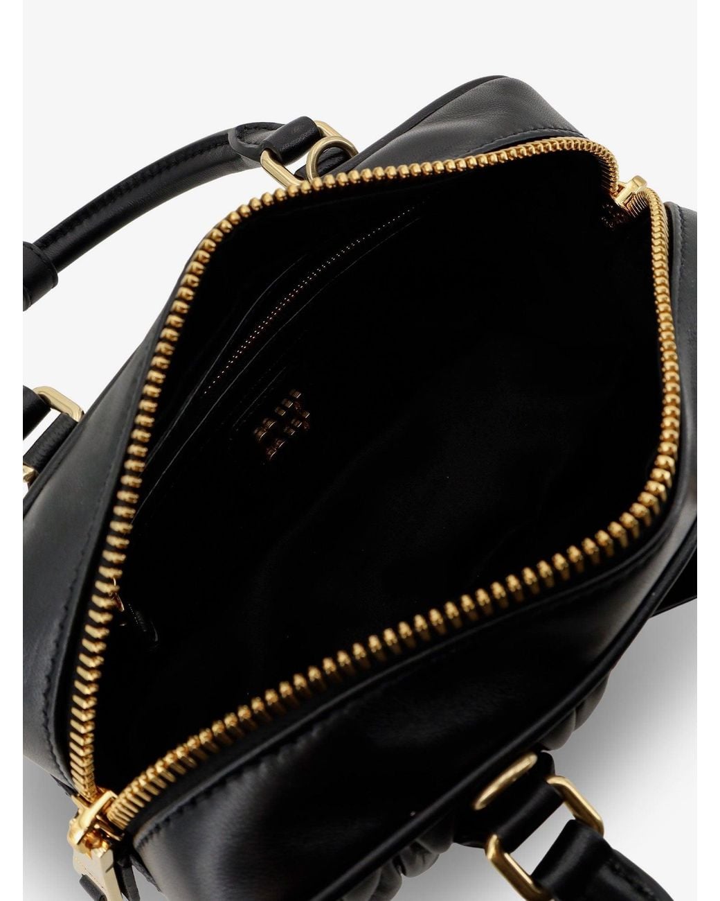 Miu Miu Black Arcadie Matelassé Leather Crossbody Bag