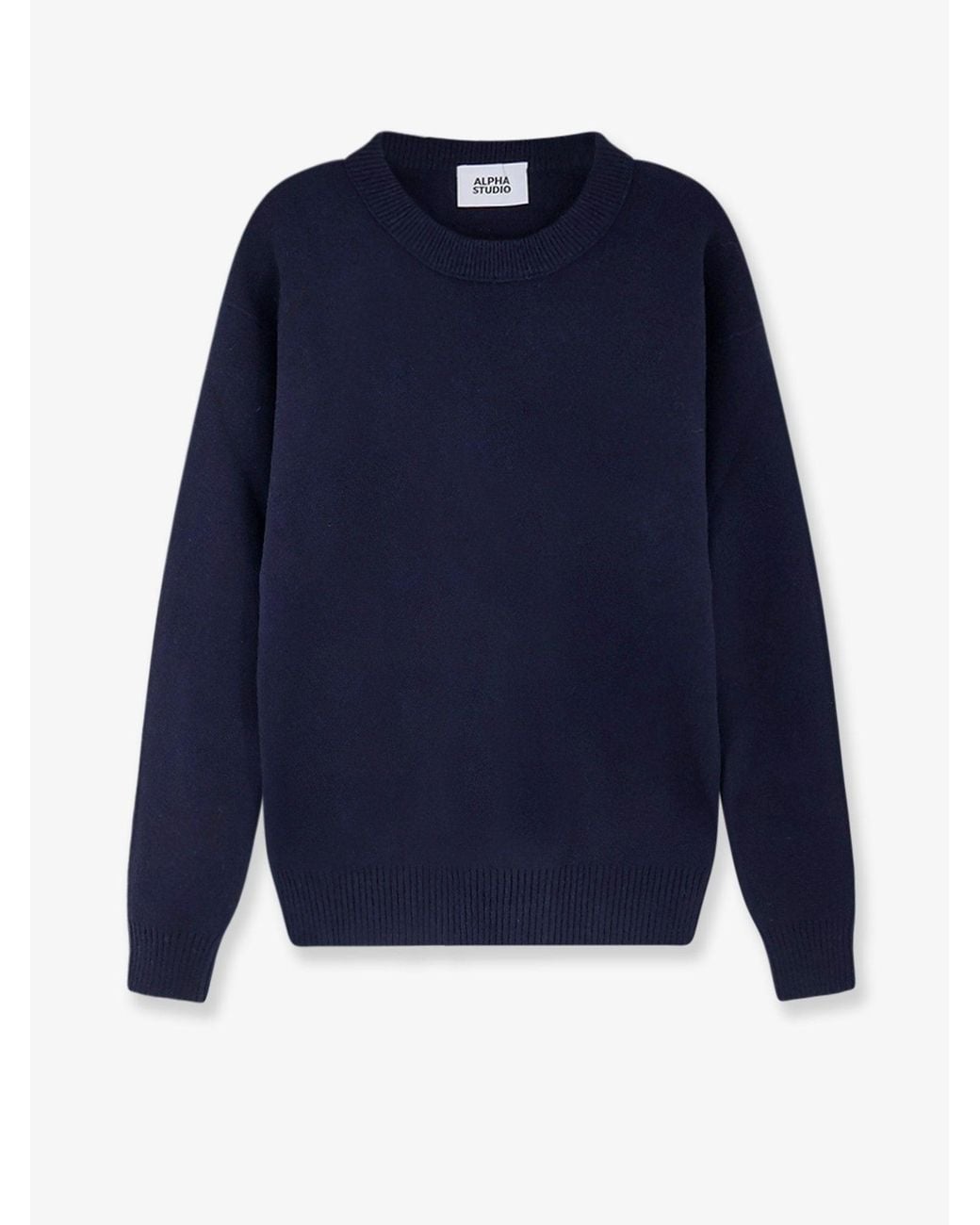 Alpha Studio Blue Wool Blend Sweater for men