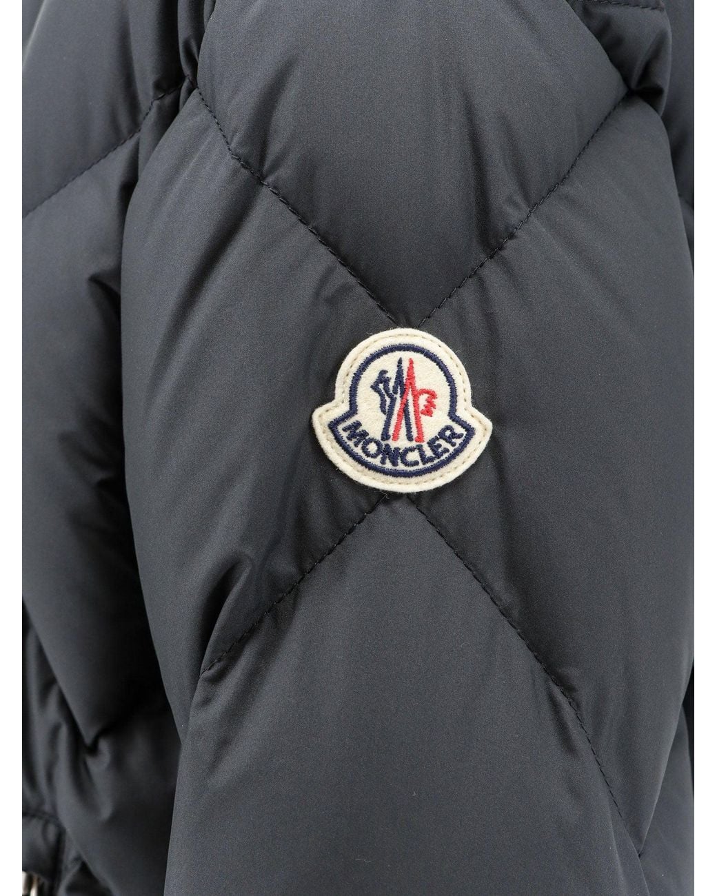 Moncler Black Arvouinne Quilted Recycled Nylon Down Jacket