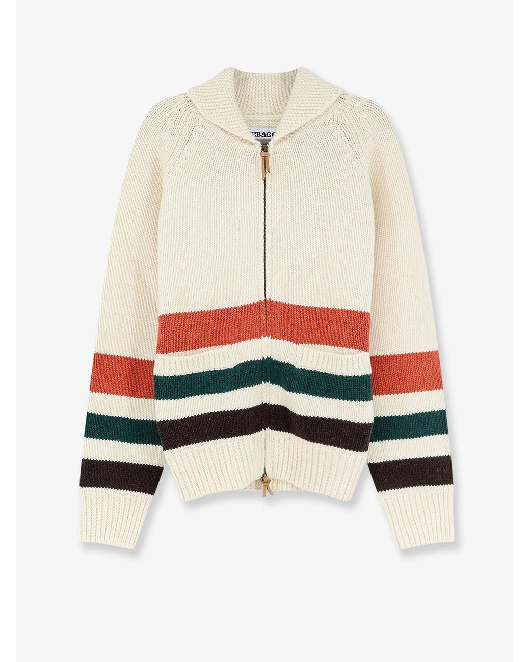 Sebago White Dyer Bay Wool Blend Cardigan for men