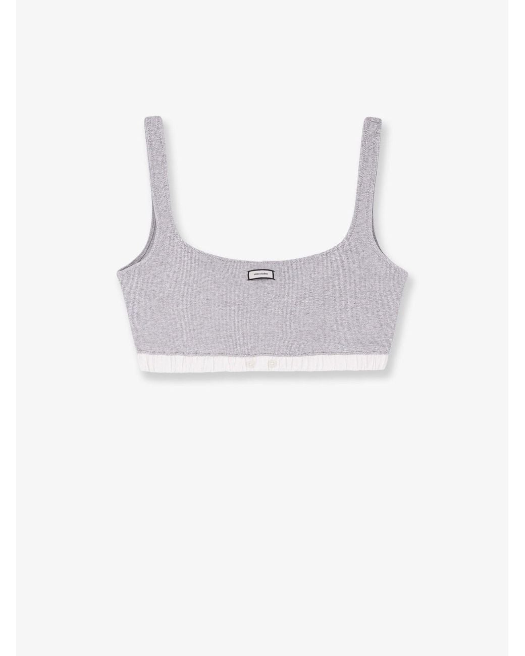 Entire studios Gray Cotton Blend Top