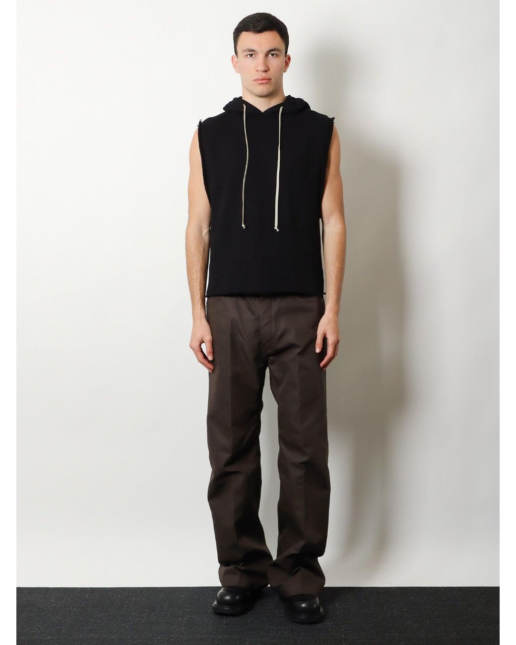 Rick Owens Brown Geth Recycled Material Trousers for men