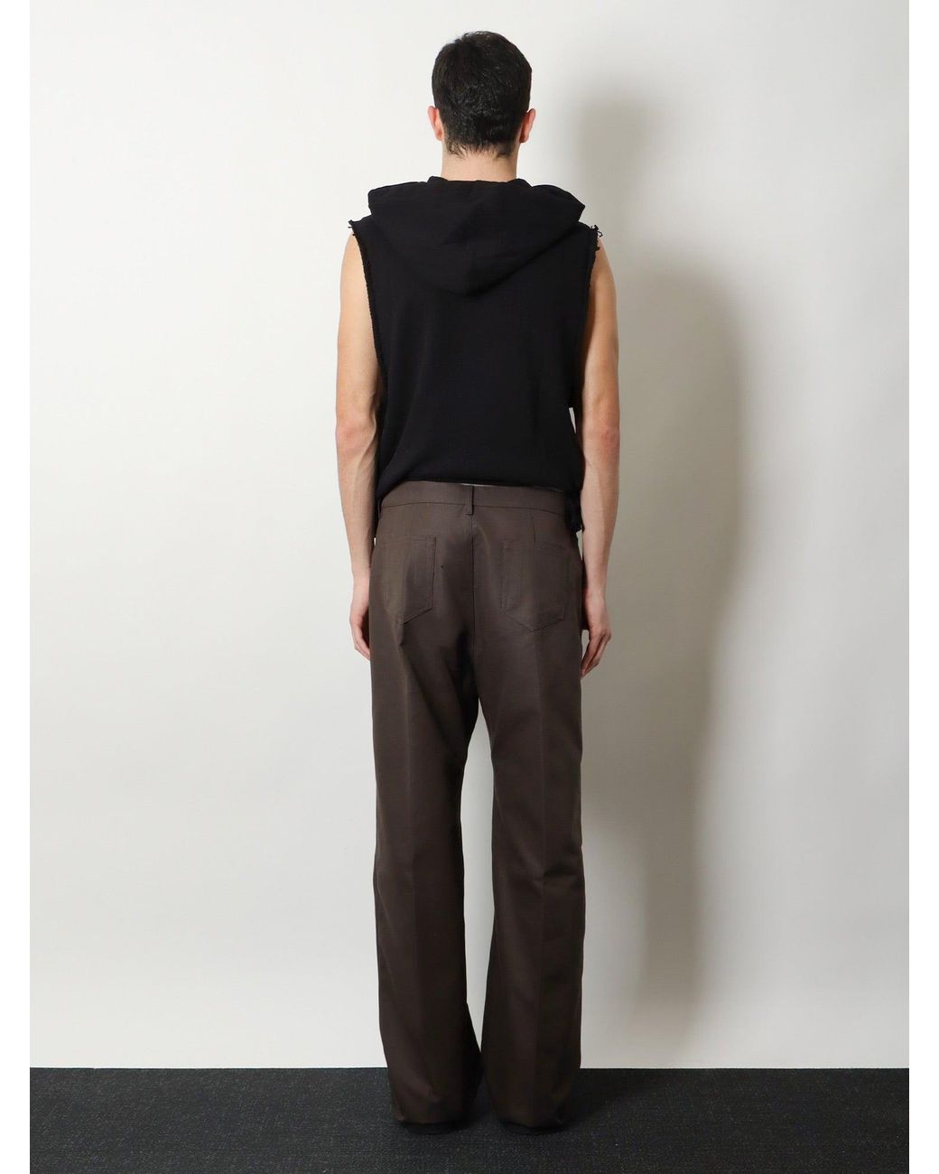 Rick Owens Brown Geth Recycled Material Trousers for men