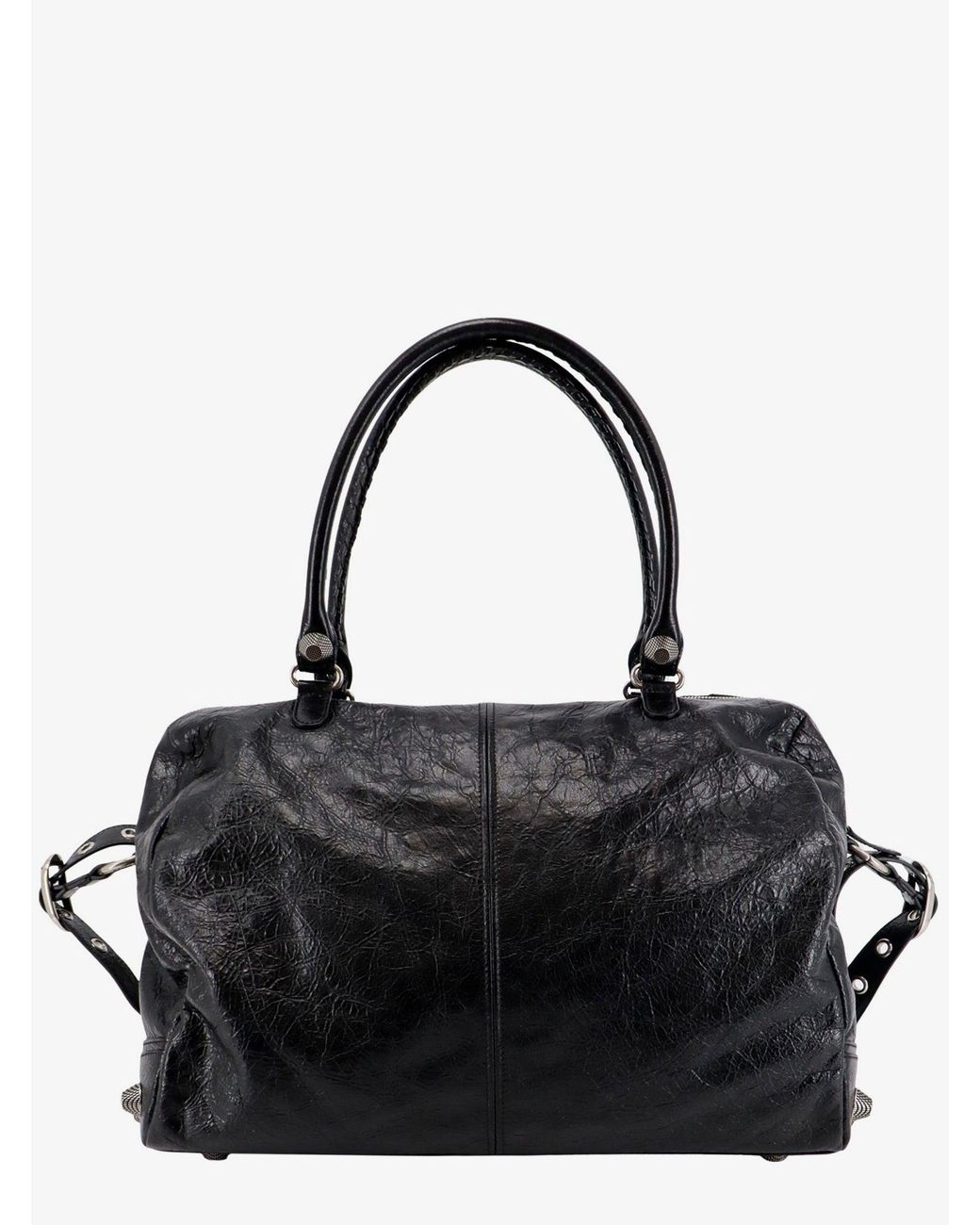 ボストンバッグ Balenciaga Black Leather Le Cagole Travel Bag Le Cagole leather duffel bag in black - Balenciaga | Mytheresa