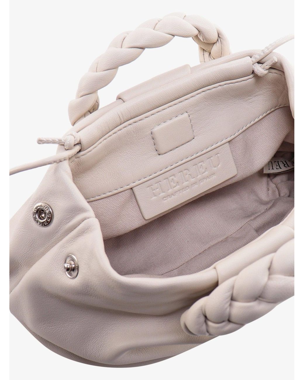 Womens Shoulder bags Hereu Shoulder bags Hereu Leather Lined Handbags in Beige Natural - Save 61% 
