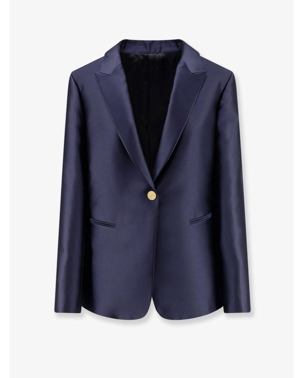 Alberta Ferretti Blue Mikado Blazer