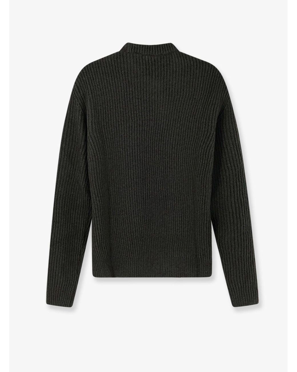 Alpha Studio Black Virgin Wool And Cashmere Sweater for men