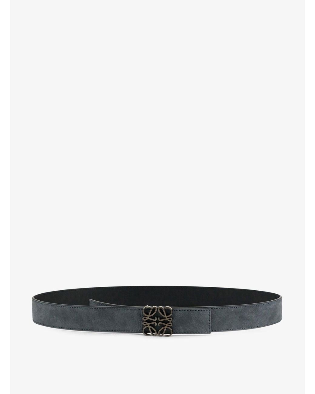 Loewe White Anagram Suede Belt for men