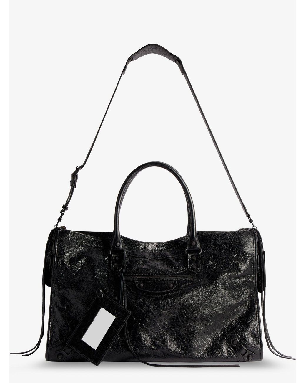 Balenciaga Black Le City Bag L Leather Handbag for men
