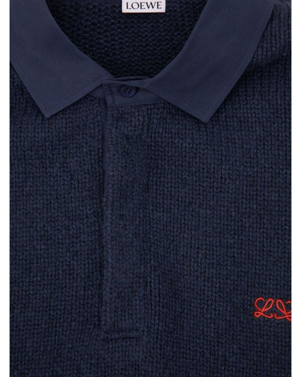 Loewe Blue Wool Sweater for men