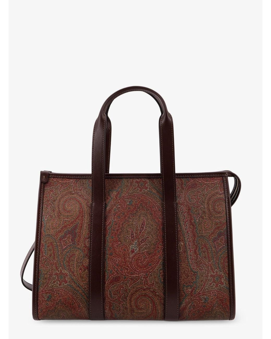 Etro Brown Arnica M Paisley Fabric Handbag