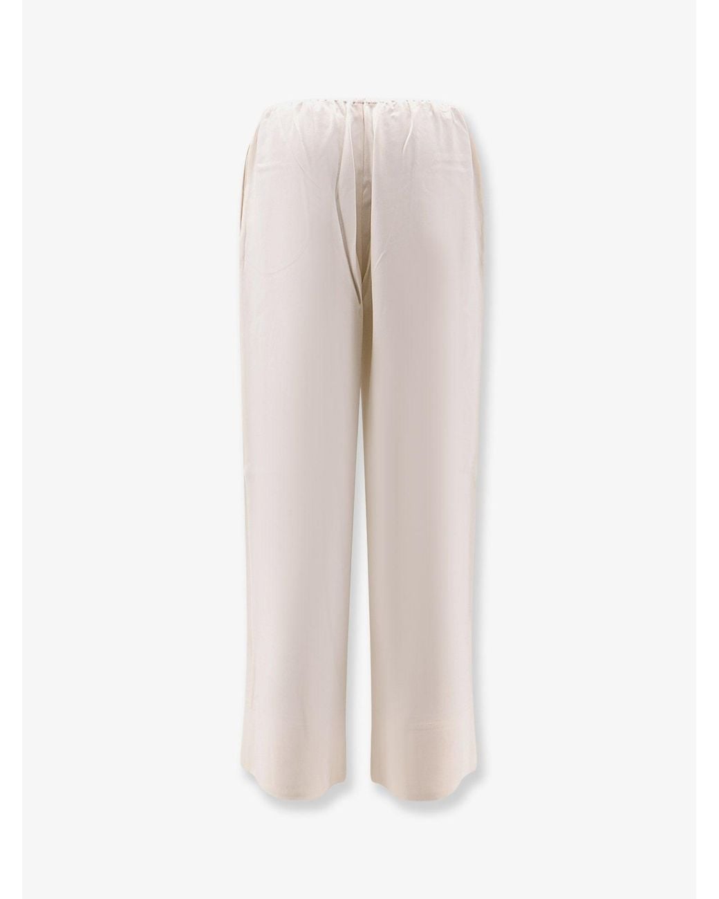 Totême  White Viscose Trousers