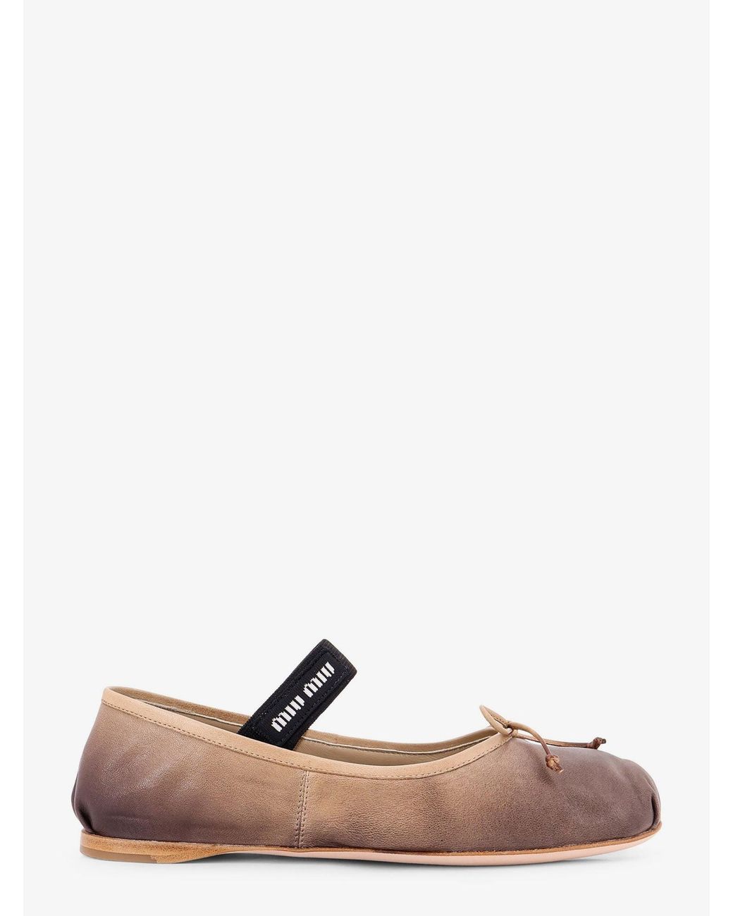 Miu Miu Multicolor Leather Ballerinas