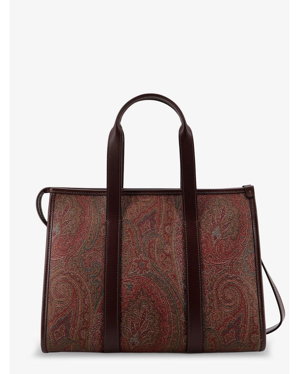 Etro Brown Arnica M Paisley Fabric Handbag