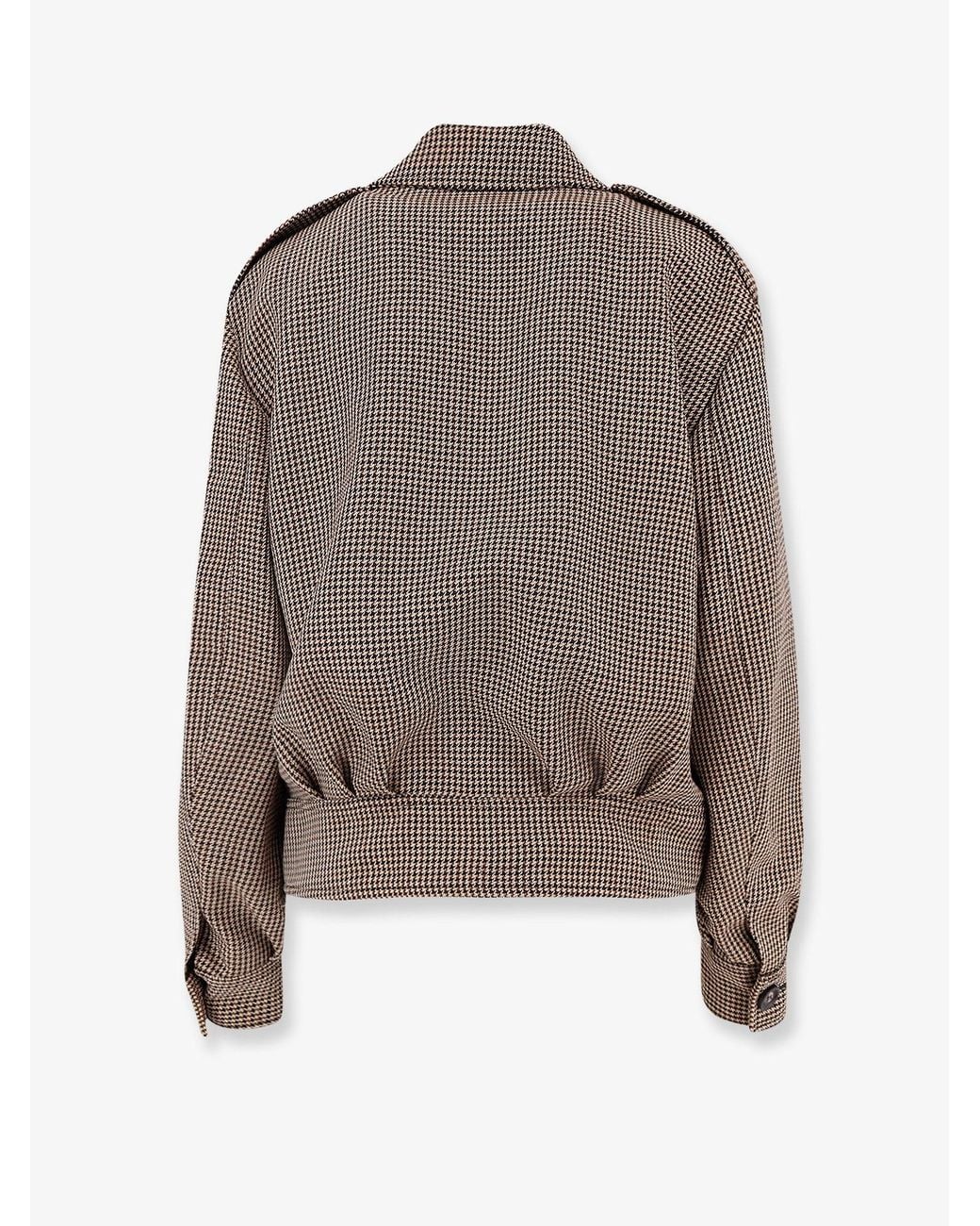 Seafarer Brown Cris Wool Jacket With Houndstooth Pattern