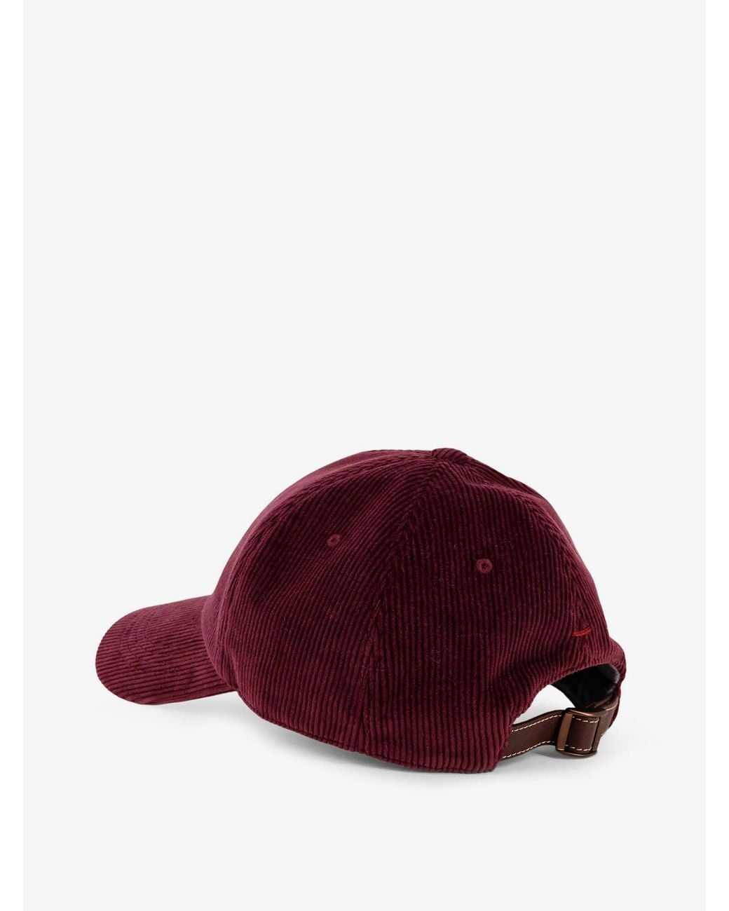 Brunello Cucinelli Corduroy Hat With Embroidered Logo for men