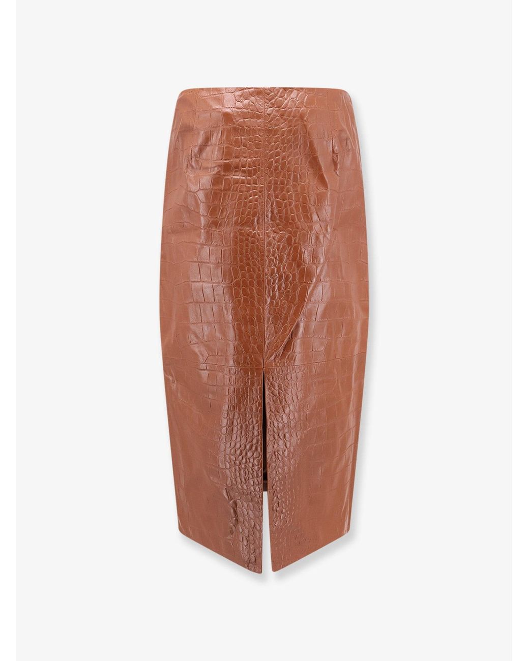 Arma Brown Python Print Skirt