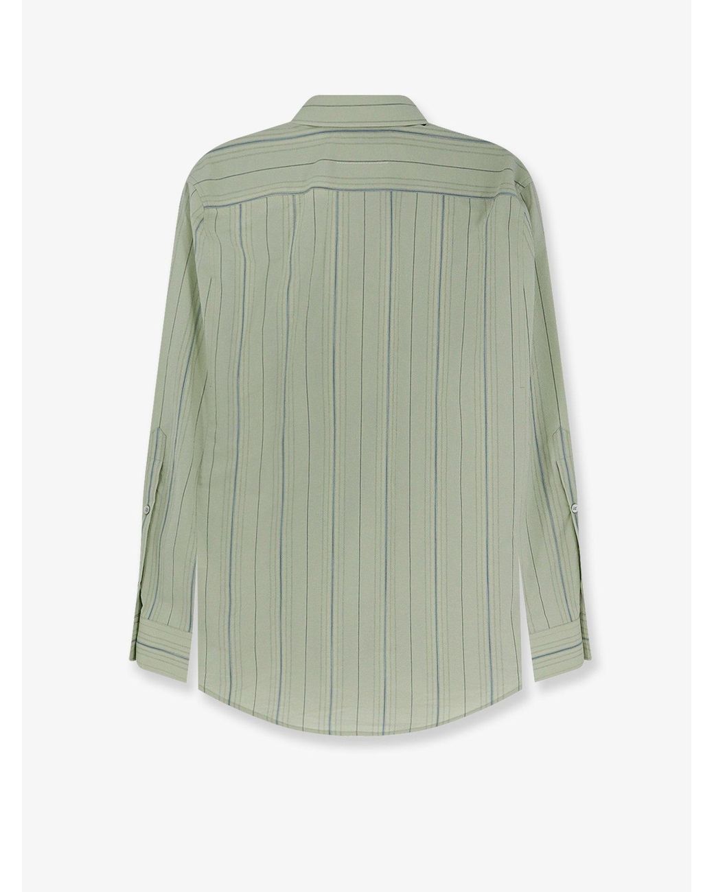 MM6 by Maison Margiela Green Striped Cotton Shirt