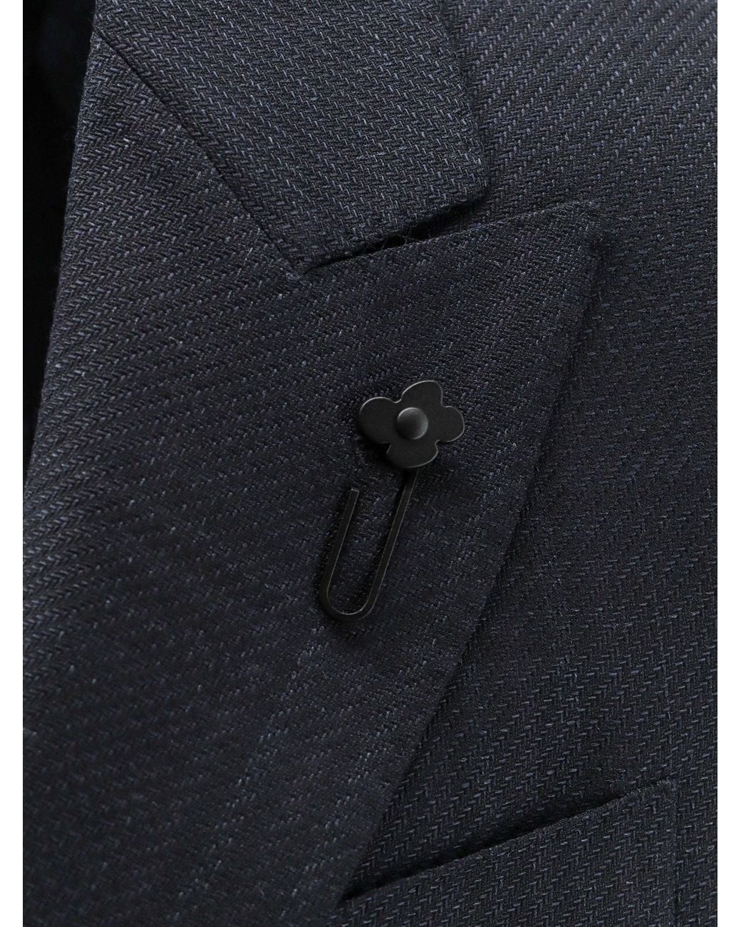Lardini Blue Prince Of Wales Wool Blazer for men