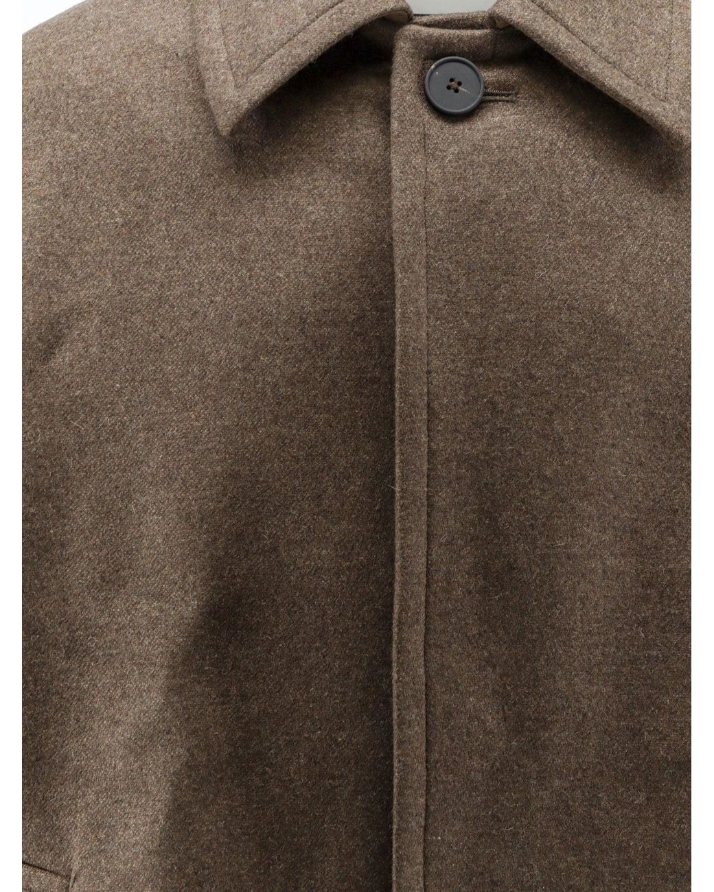 Studio Nicholson Brown Ady Wool Blend Loden Coat for men