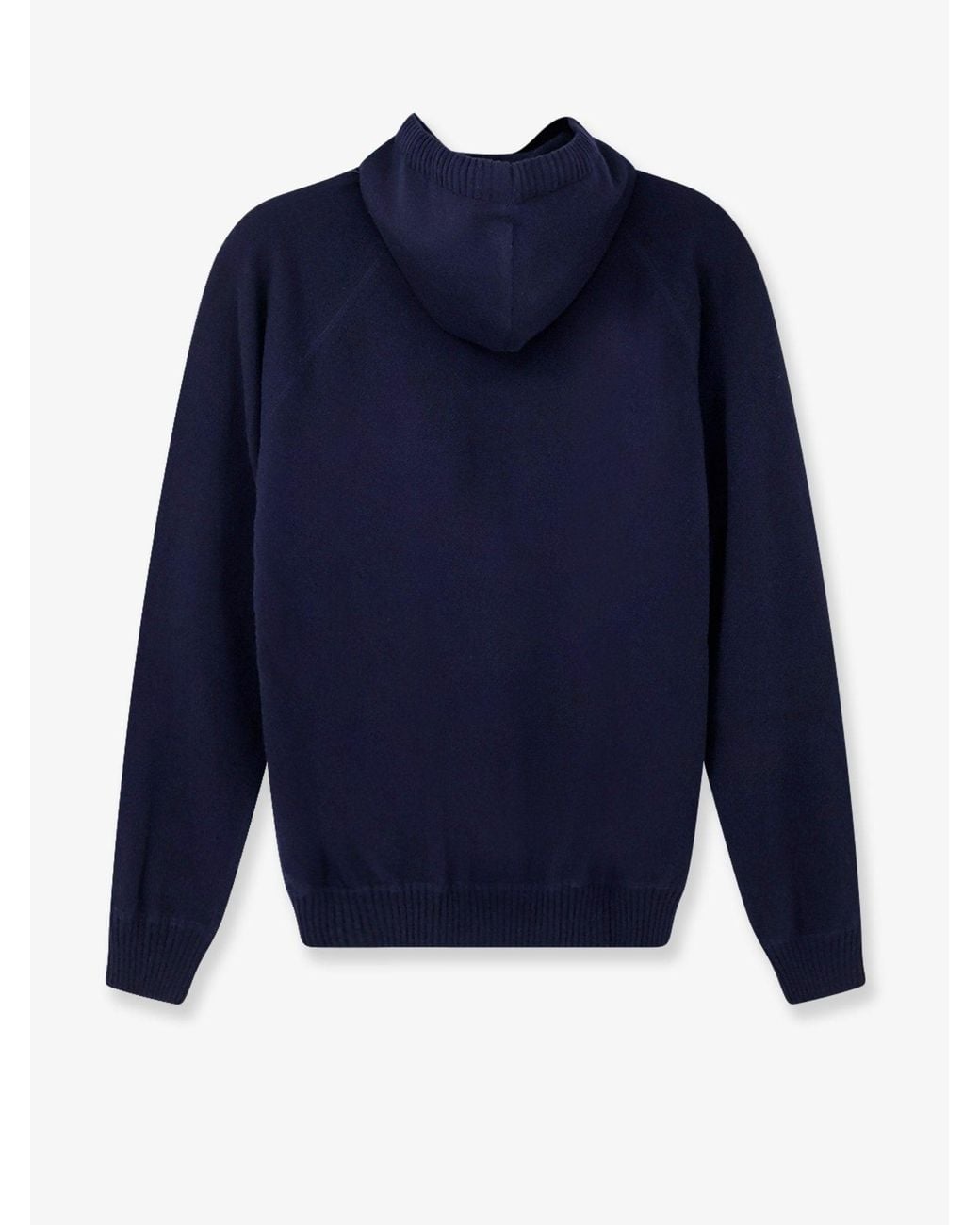 Alpha Studio Blue Wool Hoodie for men