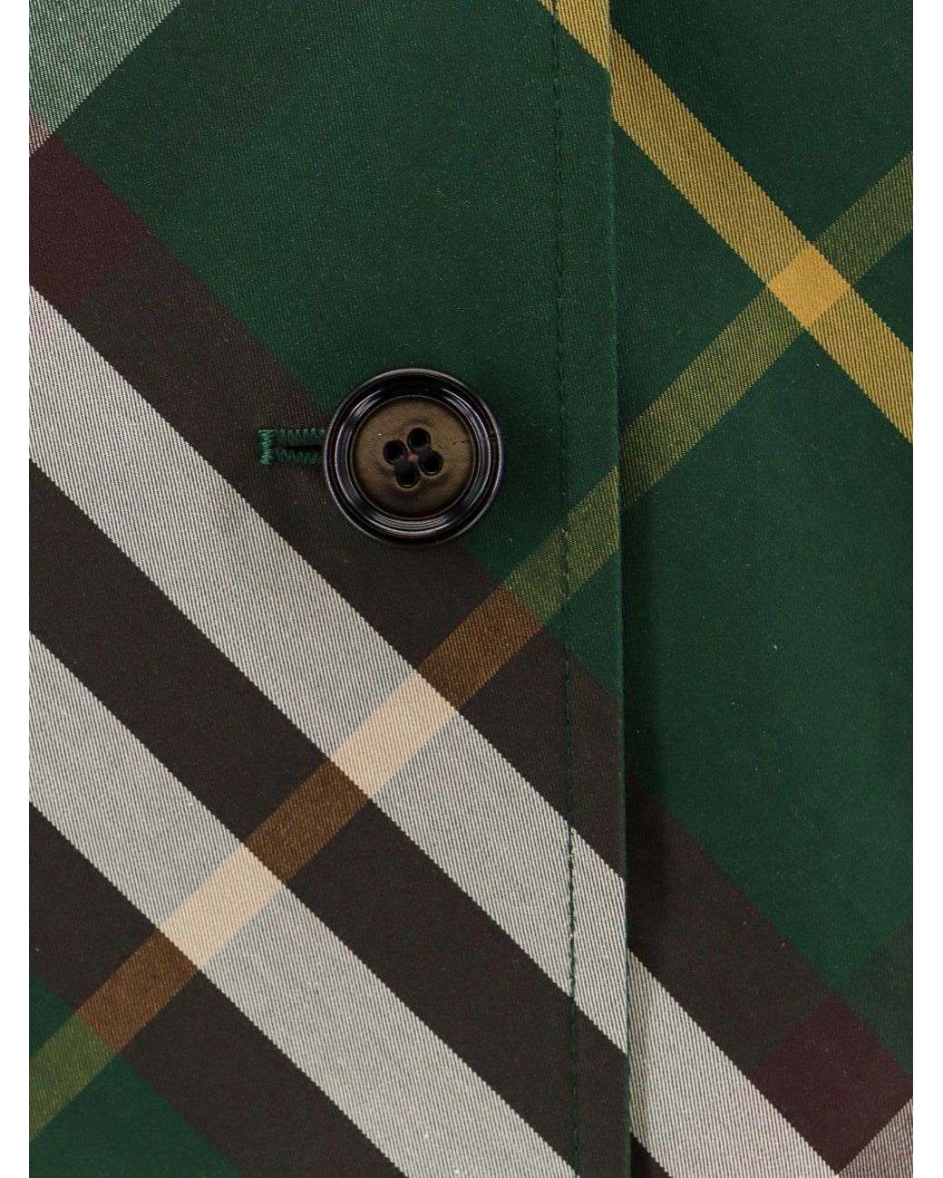 Burberry Green Ered Reversible Checkered Gabardine Midi for men