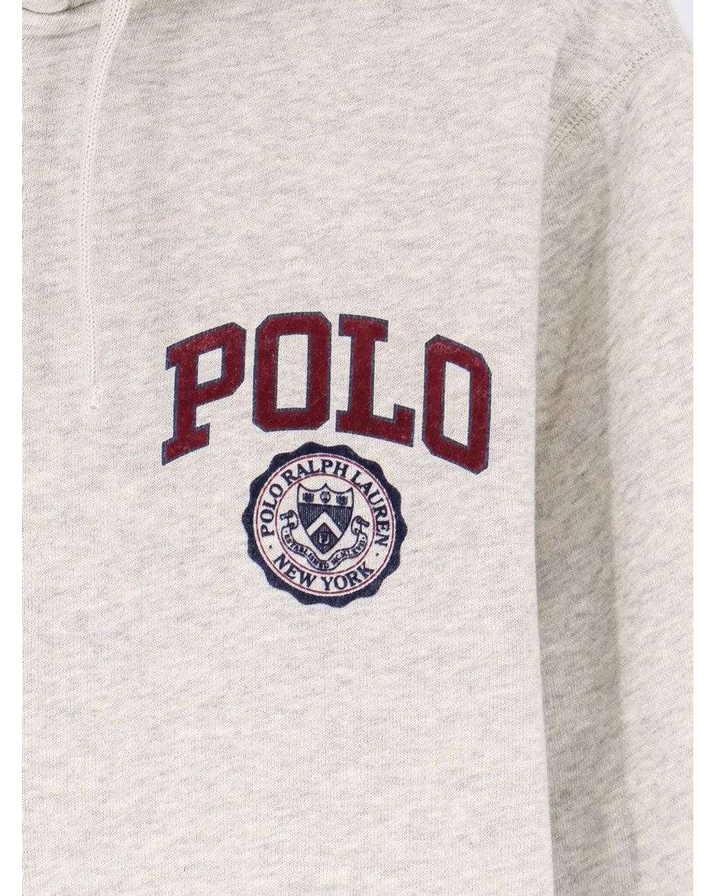 Polo Ralph Lauren White Cotton Blend Sweatshirt With Hood for men