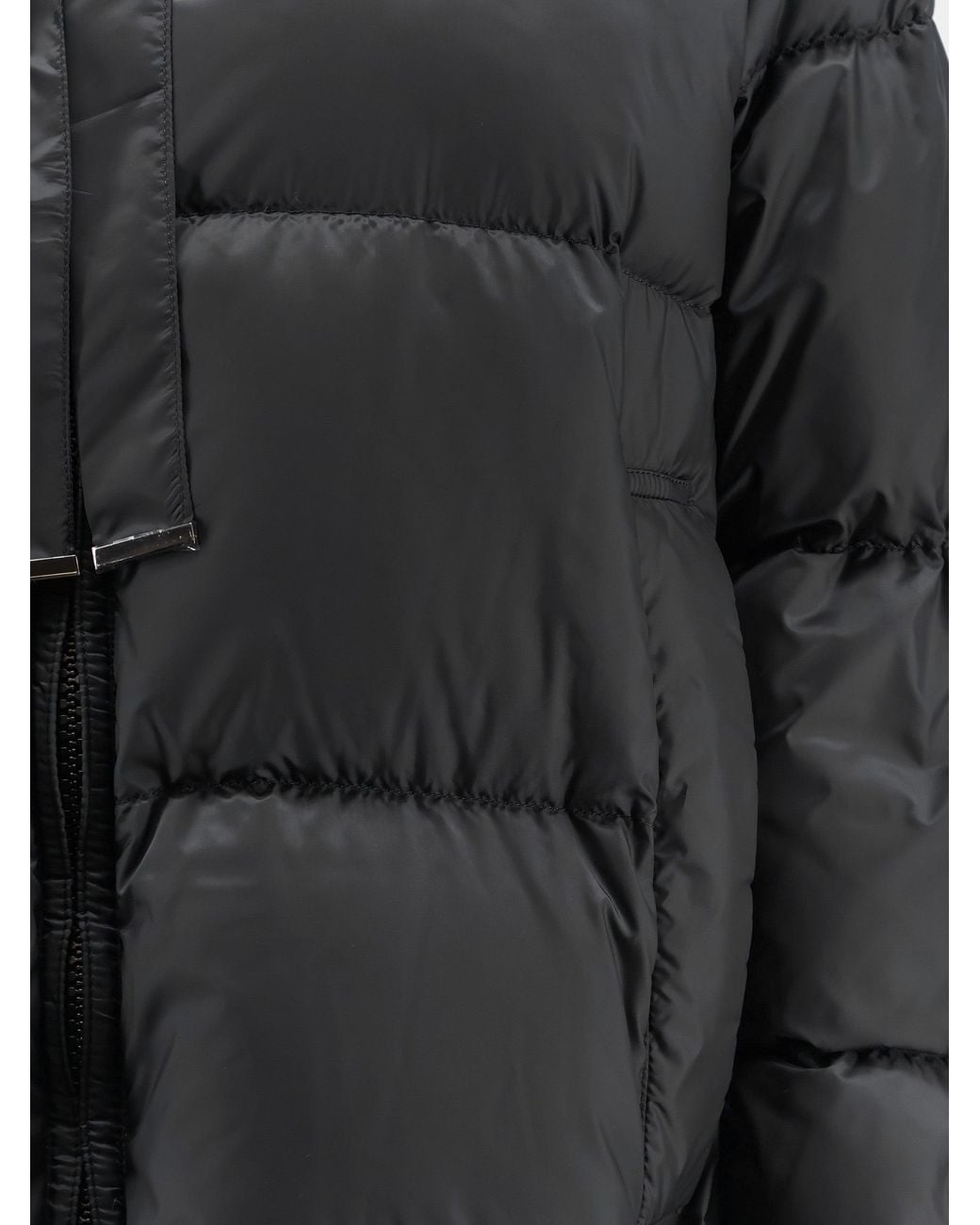 Max Mara Black Seia The Cube Hooded Down Jacket
