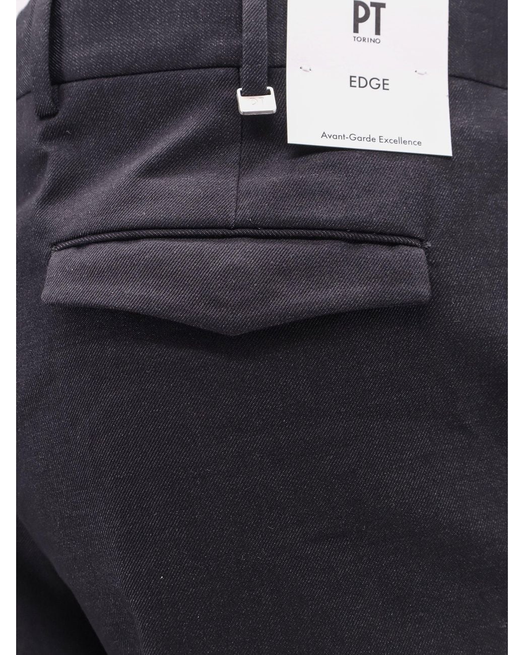 PT Torino Blue Michael Wool And Cotton Blend Trousers for men