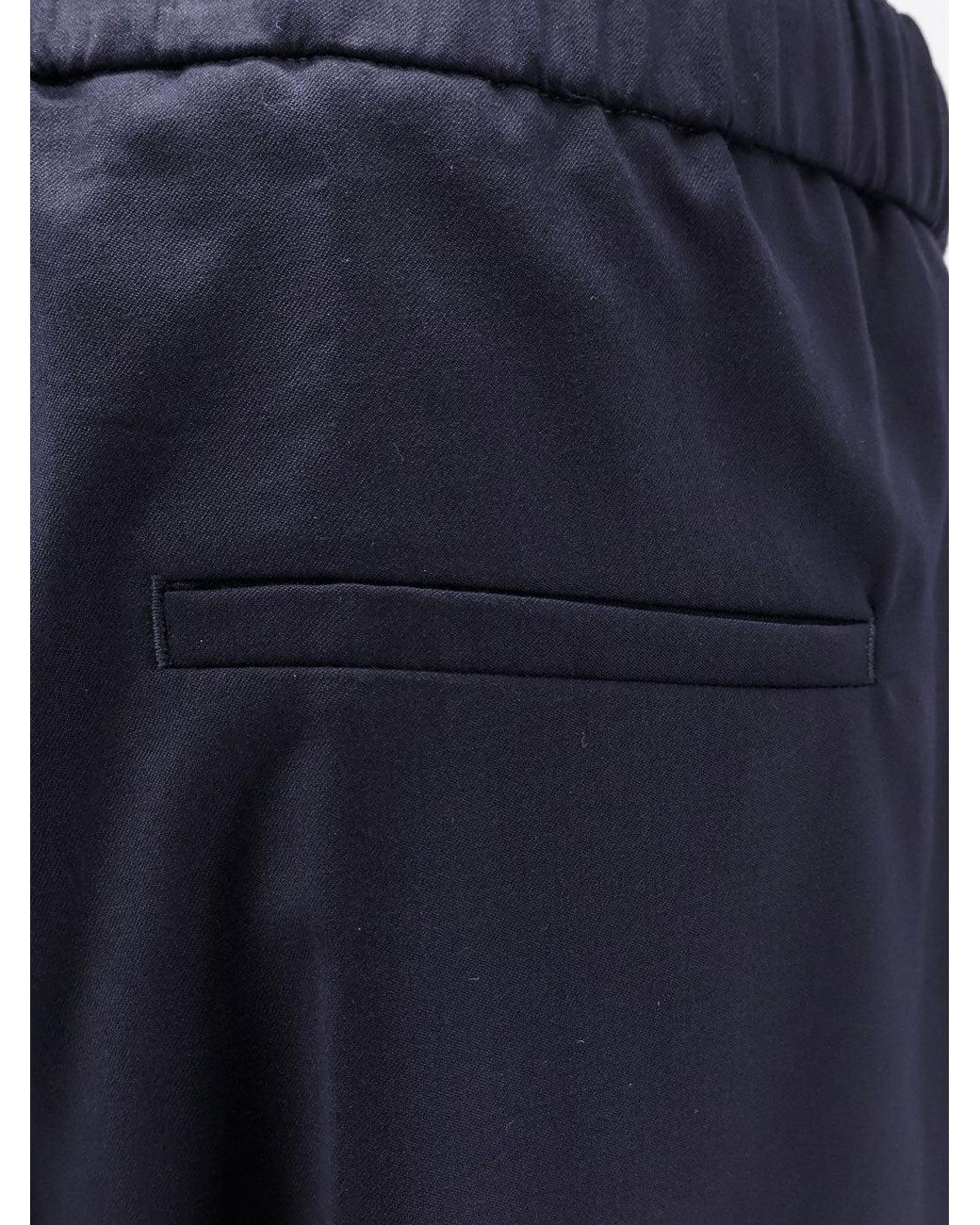 Seven Gauge Blue Light Wool Trousers for men