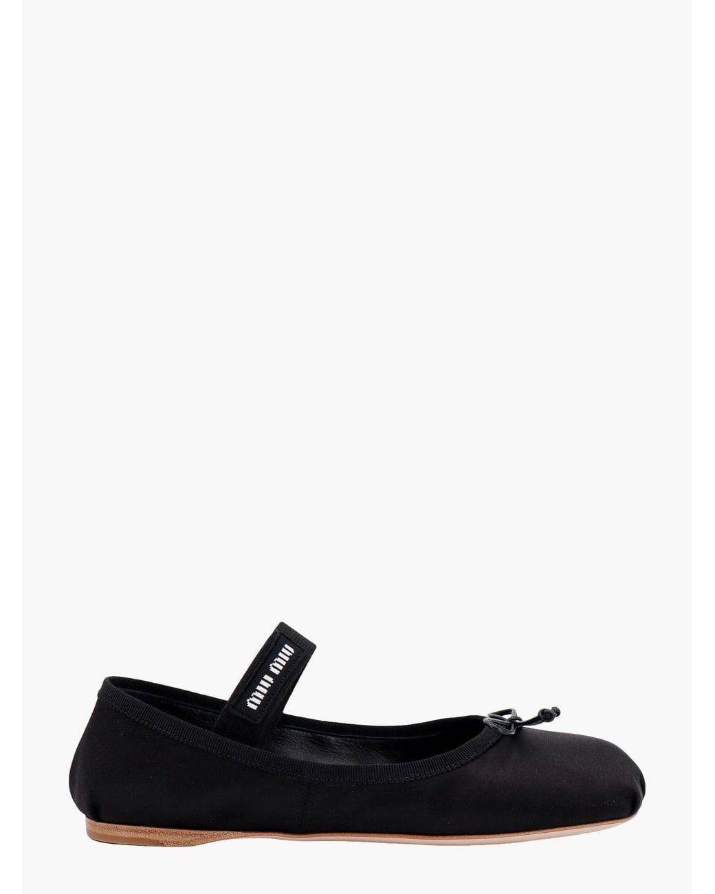 Miu Miu White Satin Ballerinas