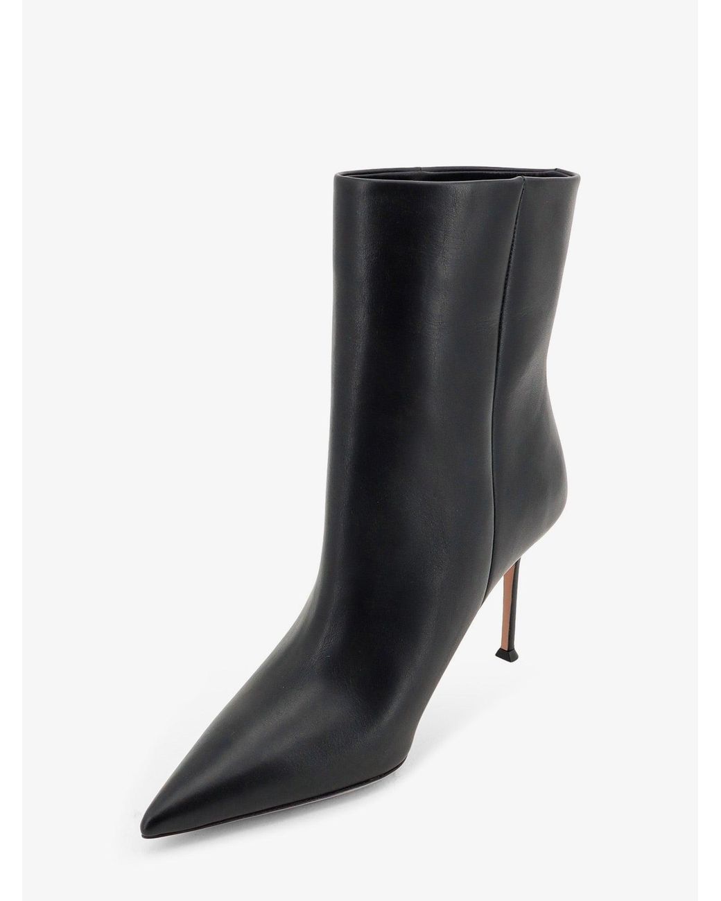 Aquazzura Black Harper Leather Ankle Boots