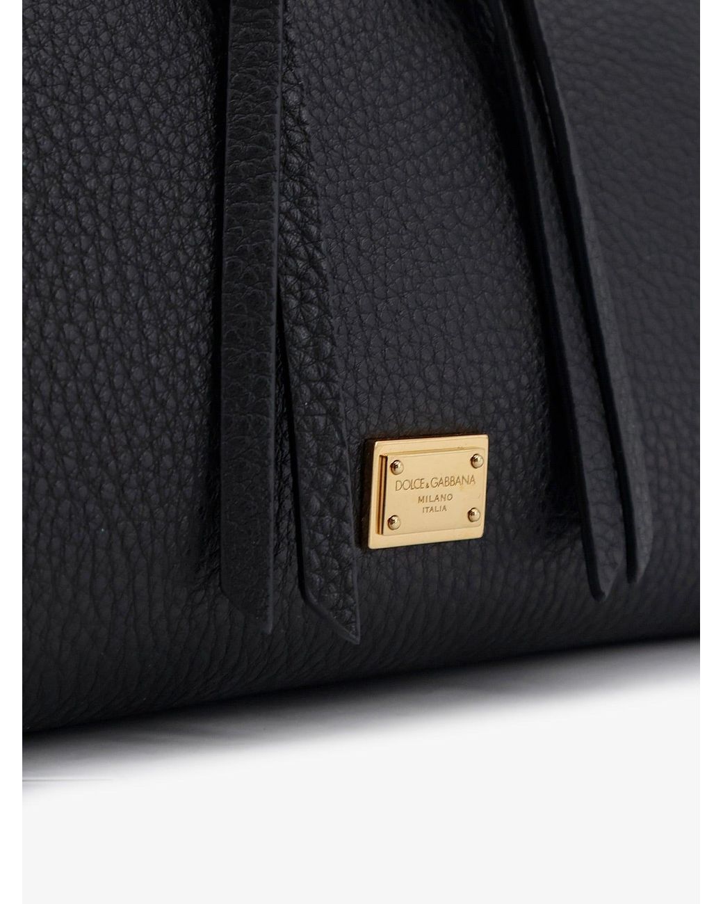 Dolce & Gabbana Black Vittoria Leather Handbag