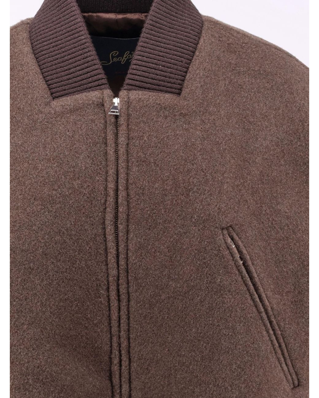 Seafarer Brown Clara Virgin Wool And Cashmere Blend Jacket