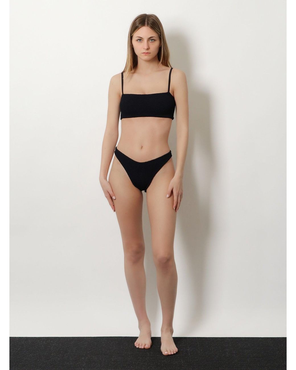Hunza G Black The Original Crinkle Bikini