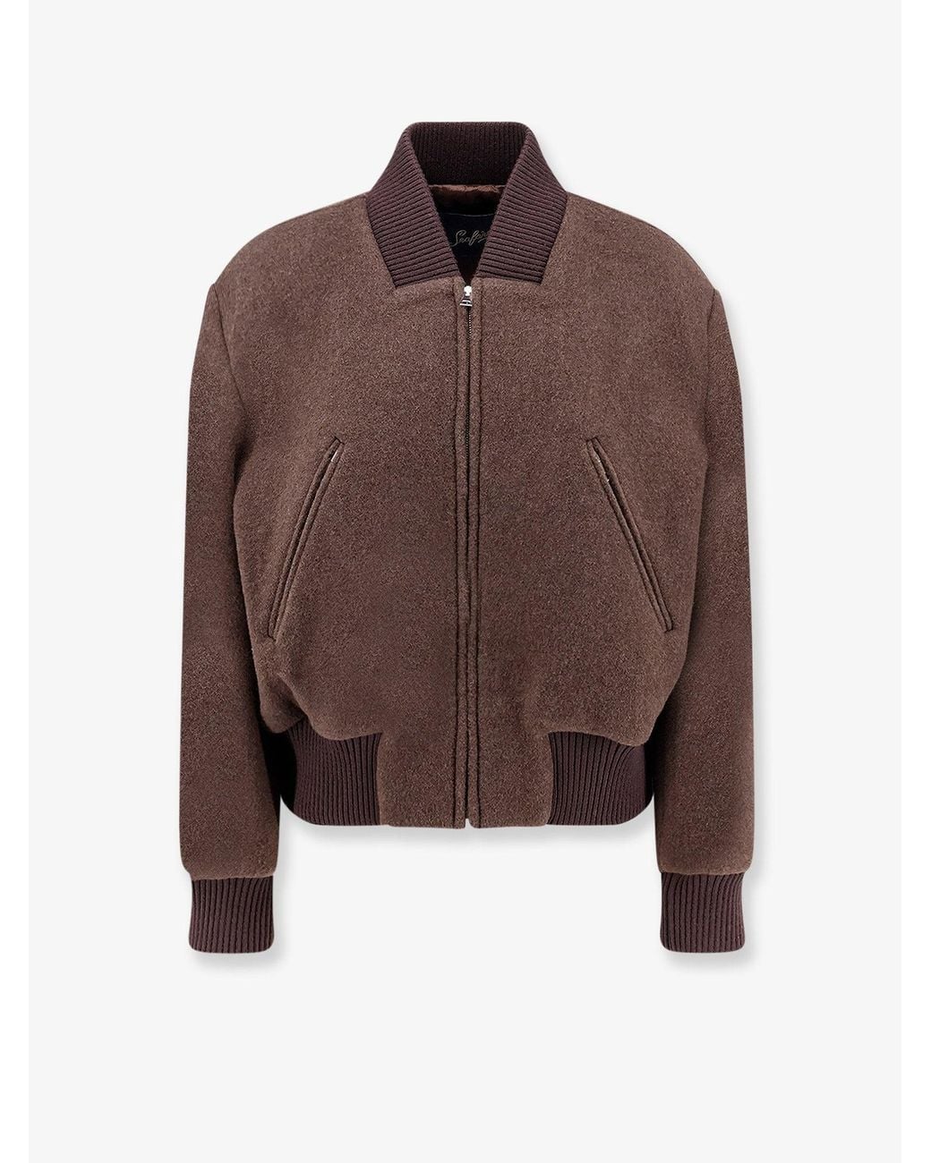 Seafarer Brown Clara Virgin Wool And Cashmere Blend Jacket