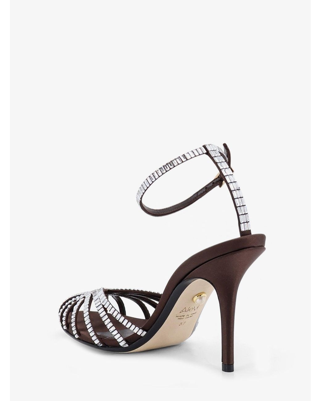 ALEVI White Penelope Sandals With Crystals