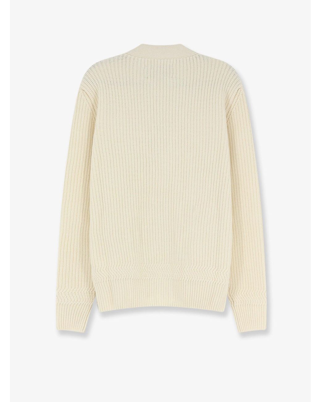 Sebago White Chandler Wool Blend Cardigan for men
