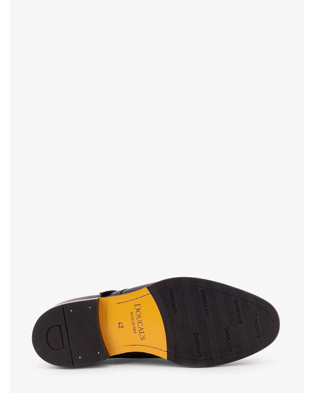 Doucal's Brown Leather Double-Buckle Loafers for men
