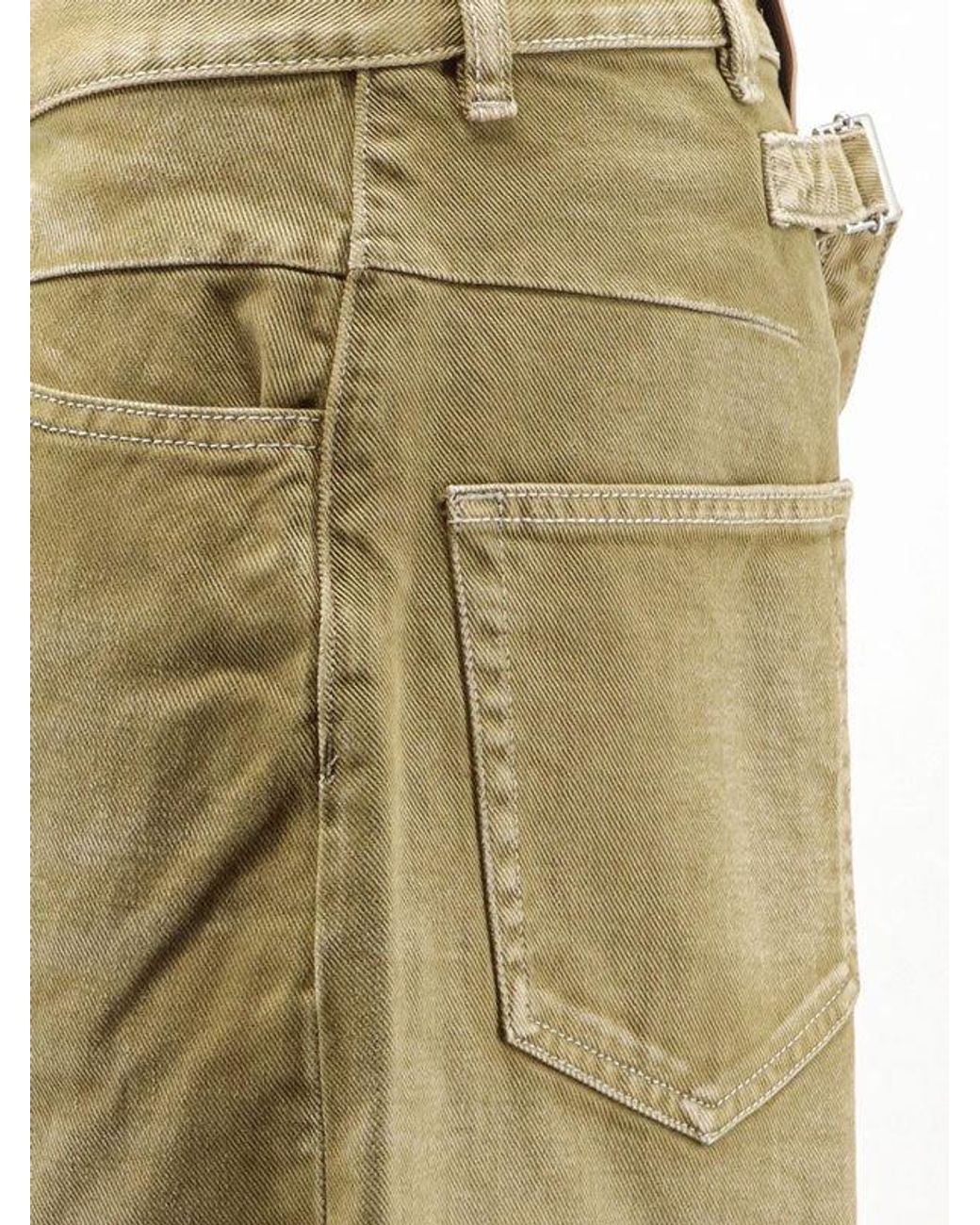 The Attico Green Faded Effect Denim