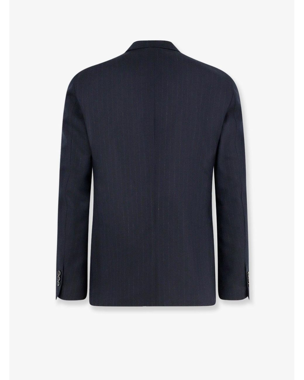 Lardini Blue Virgin Wool Suit With Pinstripe Pattern for men